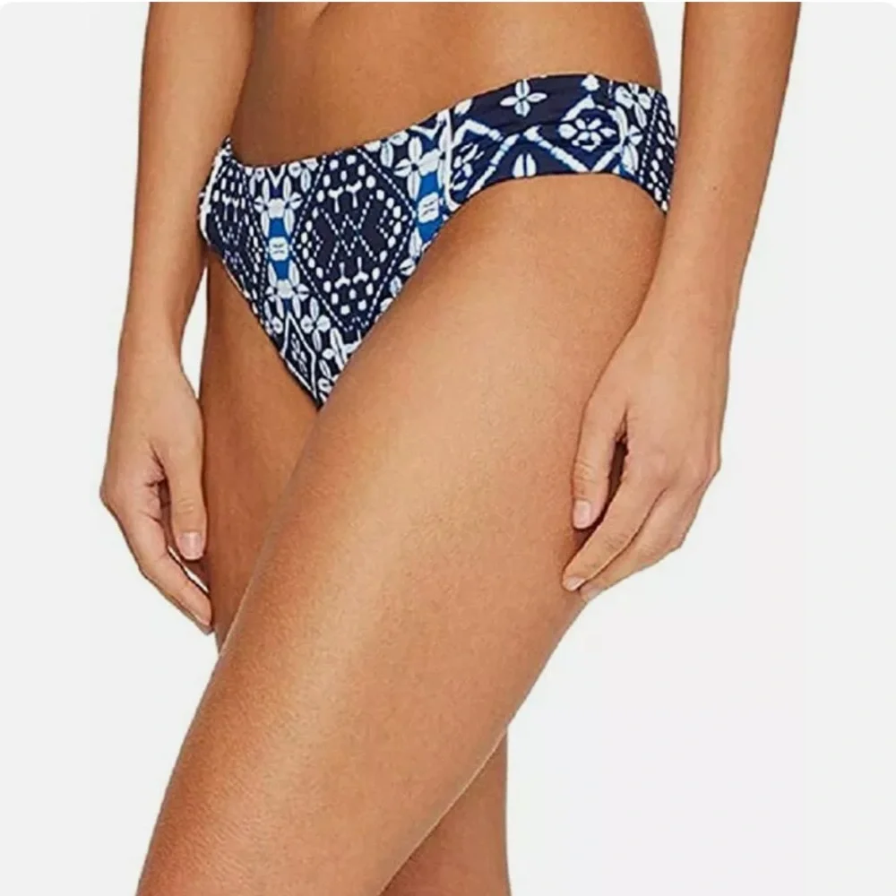 Tommy Bahama Cowrie High-Waist Shirred Side Tab Bikini Bottoms - Picture 3 of 10
